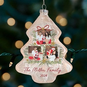 Christmas Photo Tree Personalized Frosted Tree Lightable Ornament - 49340