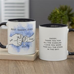 First Fathers Day Fist Bump Personalized Coffee Mug - Black - 49357-B