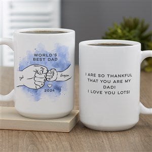 First Fathers Day Fist Bump Personalized Coffee Mug - Large - 49357-L