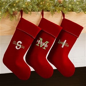 Playful Name Embroidered Christmas Stocking - 49395