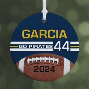 Football Personalized Ornament- 2.85quot; Glossy - 1 Sided - 49402-1S