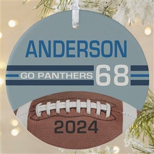 Football Personalized Ornament-3.75quot; Matte - 1 Sided - 49402-1L