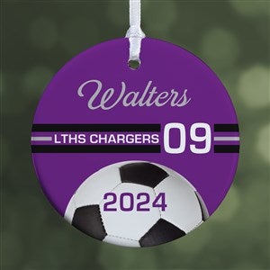 Soccer Personalized Ornament- 2.85quot; Glossy - 1 Sided - 49403-1S