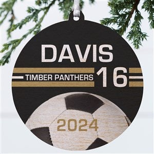 Soccer Personalized Ornament-3.75quot; Wood - 1 Sided - 49403-1W