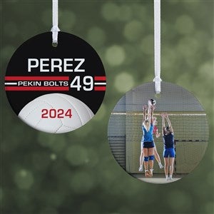 Volleyball Personalized Photo Ornament- 2.85quot; Glossy - 2 Sided - 49404-2S