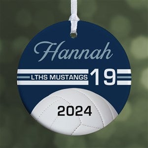 Volleyball Personalized Ornament- 2.85quot; Glossy - 1 Sided - 49404-1S