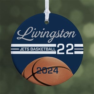 Basketball Personalized Ornament- 2.85quot; Glossy - 1 Sided - 49405-1S