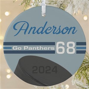 Hockey Personalized Ornament-3.75quot; Matte - 1 Sided - 49406-1L