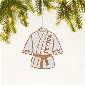 Karate Personalized Wood Ornament- Whitewash - 49409-W