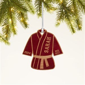 Karate Personalized Wood Ornament- Red Maple - 49409-R