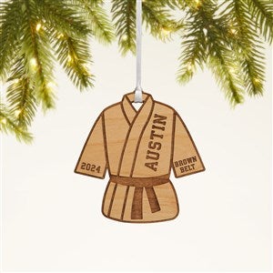 Karate Personalized Wood Ornament- Natural - 49409-N