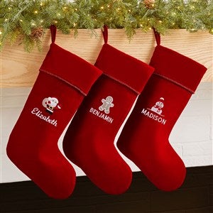 Christmas Character Embroidered Christmas Stocking - 49411