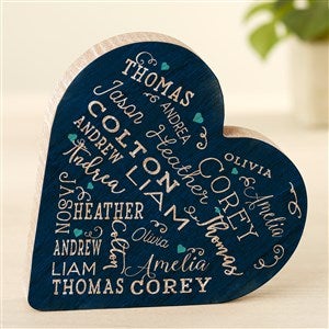 Close To Her Heart Personalized Wooden Heart - 49417