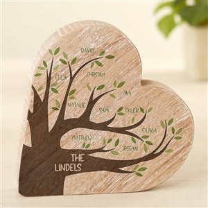 Family Tree Personalized Wooden Heart - Large - 49431-L