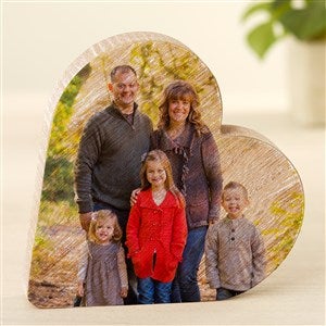 Personalized Photo Wooden Heart Keepsake Gifts - Large - 49432-L