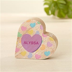 Conversation Hearts Personalized Wooden Heart - Small - 49433-S