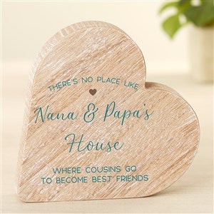 No Place Like Home Personalized Wood Heart Keepsake Gift - Large - 49435-L