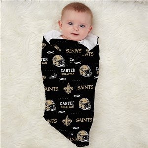 NFL New Orleans Saints Personalized Baby Receiving Blanket - 49454-B