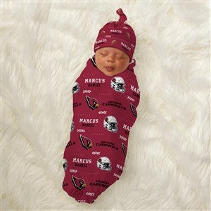 NFL Arizona Cardinals Personalized Baby Hat  Receiving Blanket Set - 49485-S