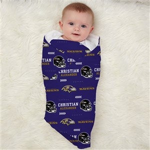 NFL Baltimore Ravens Personalized Baby Receiving Blanket - 49487-B
