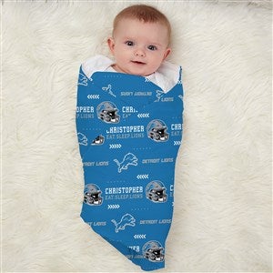 NFL Detroit Lions Personalized Baby Receiving Blanket - 49490-B