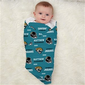 NFL Jacksonville Jaguars Personalized Baby Receiving Blanket - 49493-B