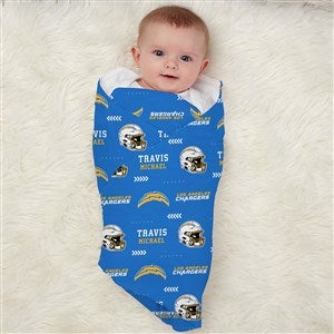 NFL Los Angeles Chargers Personalized Baby Receiving Blanket - 49498-B