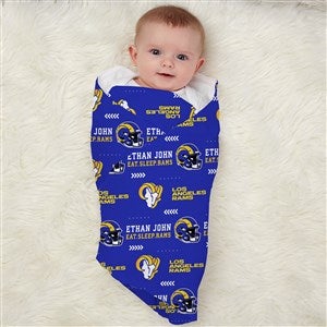 NFL Los Angeles Rams Personalized Baby Receiving Blanket - 49499-B