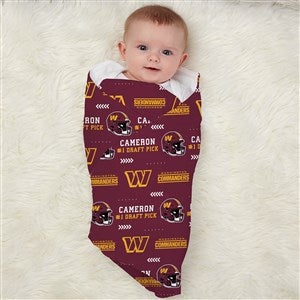 NFL Washington Commanders Personalized Baby Receiving Blanket - 49506-B