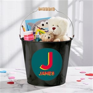 Shadow Name Personalized Large Metal Bucket-Black - 49513-BL