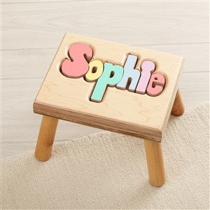 Pastel Name Personalized Wood Puzzle Stool - Small - 49538D-S