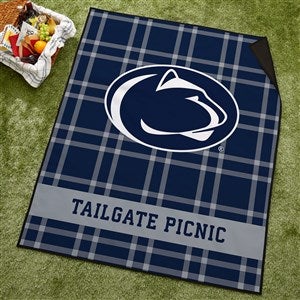 NCAA Penn State Nittany Lions Personalized Plaid Picnic Blanket - 49543