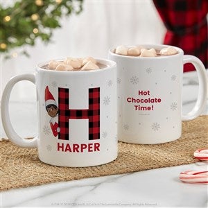 The Elf on the Shelf® Plaid Personalized Christmas Mug 11 oz.- White - 49574-S