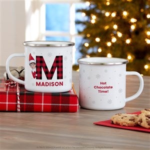 The Elf on the Shelf® Plaid Personalized Christmas Camp Mug - 49578-S