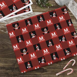 The Elf on the Shelf® Plaid Personalized Wrapping Paper Sheets - Set of 3 - 49579-S