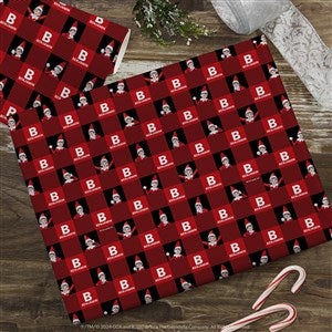 The Elf on the Shelf® Plaid Personalized Wrapping Paper Roll - 18ft Roll - 49579-L