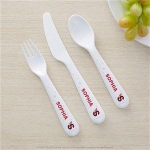 The Elf on the Shelf® Plaid Personalized Kids 3pc Utensil Set - 49582-U