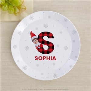 The Elf on the Shelf® Plaid Personalized Kids Plate - 49582-P