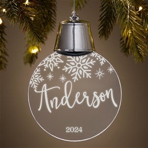 Snowflake Flurries Personalized LED Acrylic Ornament - 49742