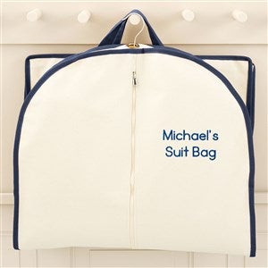 Write Your Own Embroidered Canvas Garment Bag- Navy - 49756-N