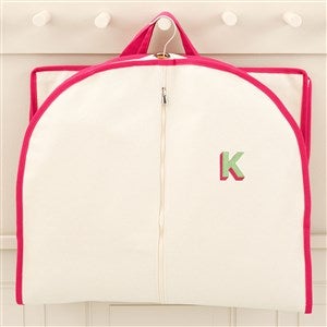 Shadow Name Embroidered Canvas Garment Bag - Pink - 49760-P