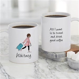 philoSophies® Travel Personalized Coffee Mug 11 oz.- White - 49840-S