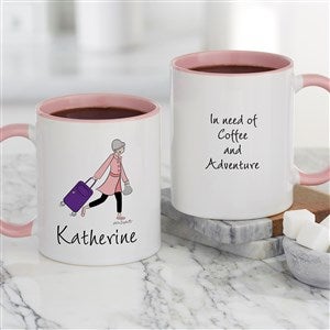 philoSophies® Travel Personalized Coffee Mug 11 oz.- Pink - 49840-P