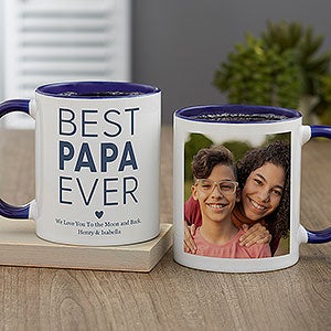 Best Dad Personalized Coffee Mug 11 oz.- Blue - 49870-BL