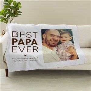 Best Dad Personalized Photo Sweatshirt Blanket - 50x60 - 49872-SW