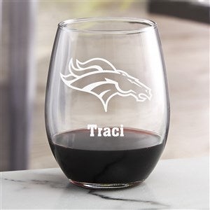 NFL Denver Broncos Stemless Wine Glass - 49989-S