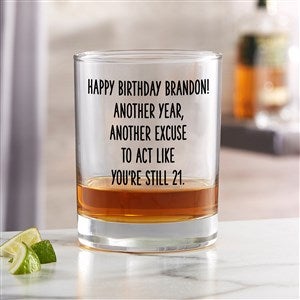 Happy Birthday Personalized Whiskey Glasses - 49994