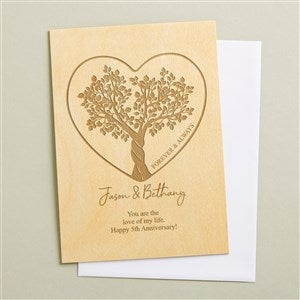 Rooted in Love Personalized 5x7 Wooden Greeting Card - 50020