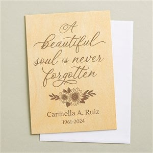 A Beautiful Soul Personalized 5x7 Wooden Greeting Card - 50022