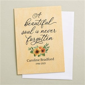 A Beautiful Soul Personalized 5x7 Wooden Greeting Card - 50026